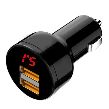 Forró Eladási 12V/24V-os Dual Port 3.1 USB Autó Cigaretta Töltő Öngyújtó, Digitális LED Voltmérő Power Adapter Telefon, Tablet GPS